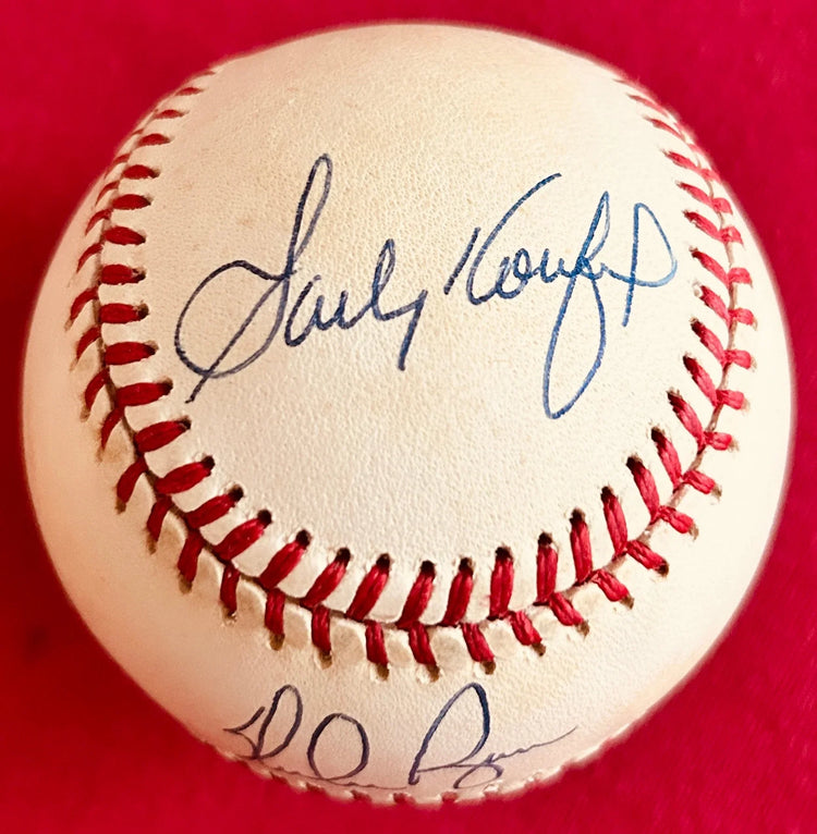 Sandy Koufax Nolan Ryan Bob Feller signed AL baseball (Score Board) - AutographsForSale.com
