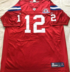 Tom Brady Patriots Reebok 2009 red game model third jersey NEW - AutographsForSale.com