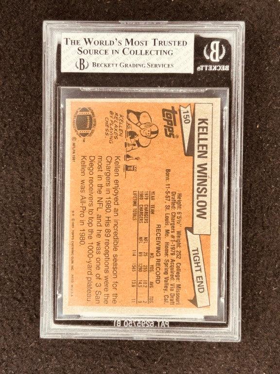 Kellen Winslow San Diego Chargers 1981 Topps Rookie Card RC Graded BGS 6.5 - AutographsForSale.com