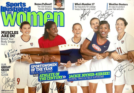 Brandi Chastain Julie Foudy Shannon MacMillan Tiffeny Milbrett Kate Sobrero autographed 1999 SI for Women poster JSA USWNT - AutographsForSale.com