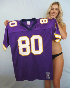 Cris Carter Minnesota Vikings Reebok purple jersey NEW - AutographsForSale.com