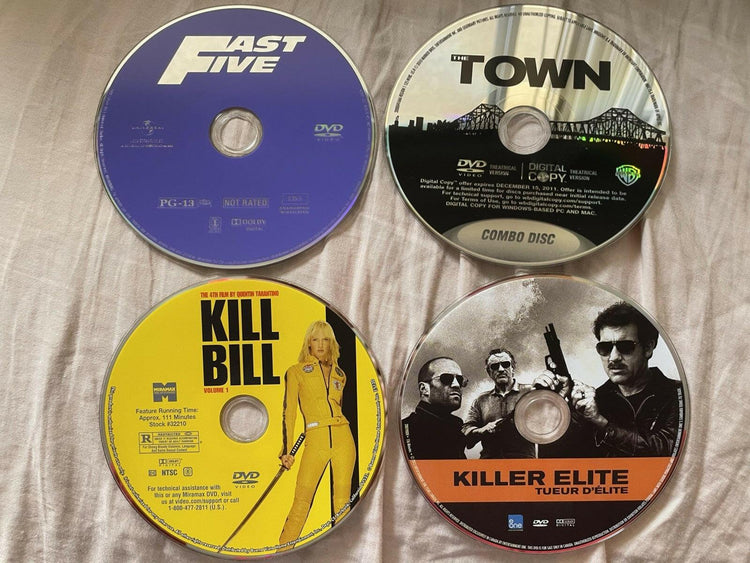 4 Action Movie DVDs Fast Five Kill Bill Volume 1 Killer Elite & Town - AutographsForSale.com