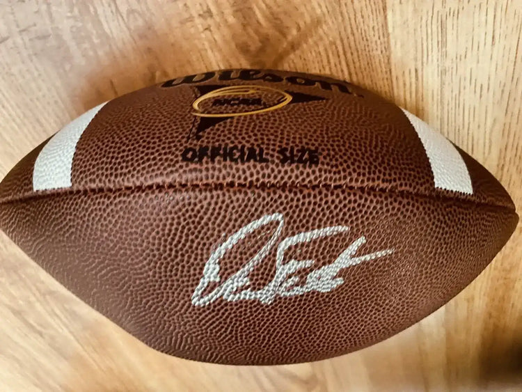 Dan Fouts autographed Wilson NCAA full size football Oregon Ducks Chargers - AutographsForSale.com