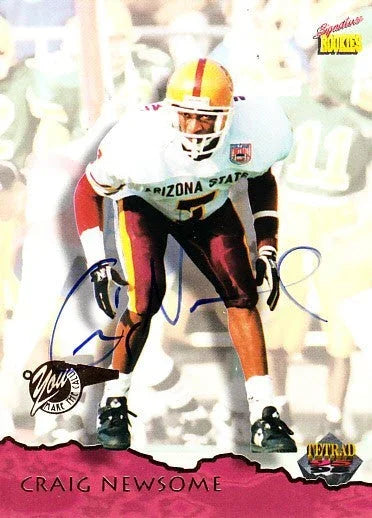 Craig Newsome signed Arizona St 1995 Signature Rookies card - AutographsForSale.com