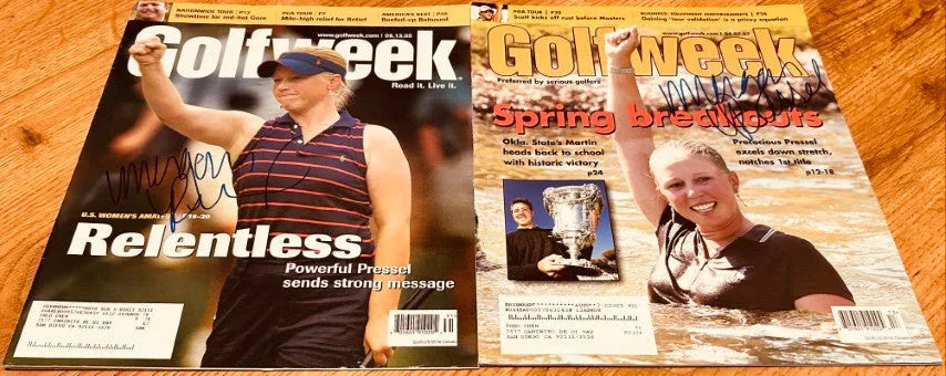 2 Morgan Pressel autographed 2005 & 2007 Golfweek magazines - AutographsForSale.com