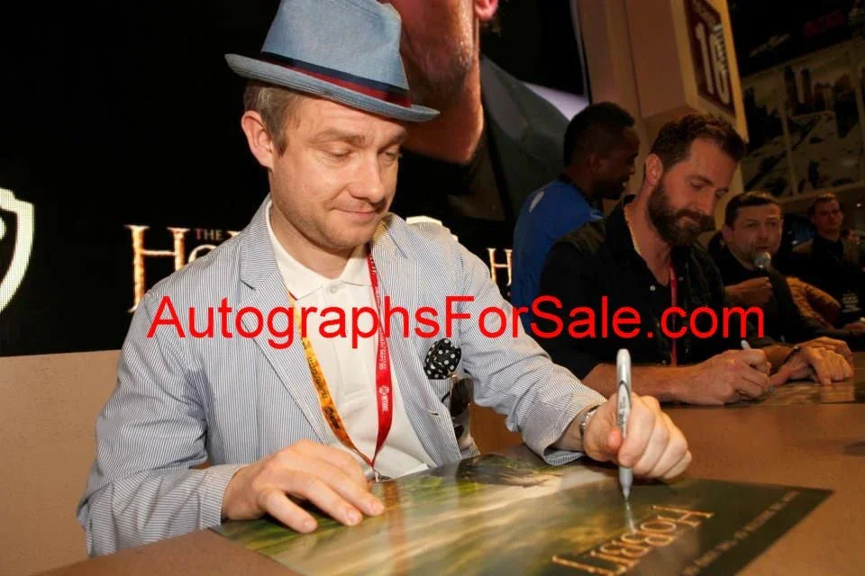 Richard Armitage Martin Freeman Andy Serkis signed Hobbit 2012 SDCC movie poster JSA - AutographsForSale.com