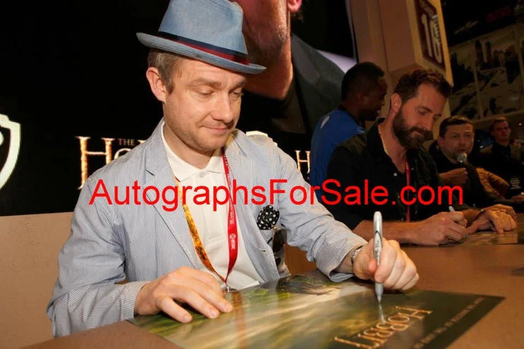 Richard Armitage Martin Freeman Andy Serkis signed Hobbit 2012 SDCC movie poster JSA - AutographsForSale.com