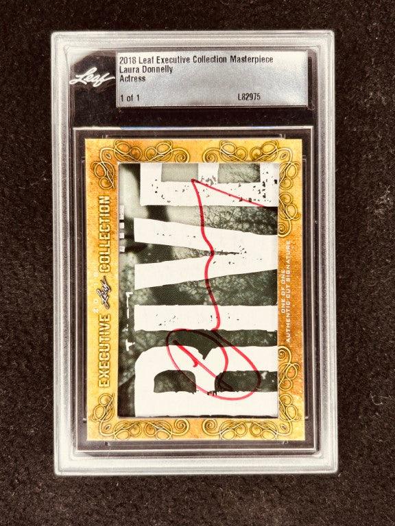 Laura Donnelly 2018 Leaf Cut Signature certified signed card 1/1 JSA Outlander - AutographsForSale.com