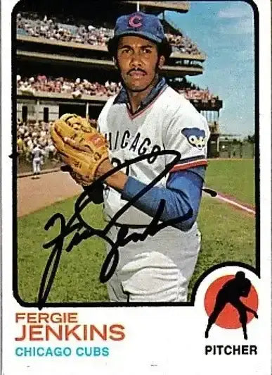 Fergie Jenkins autographed Chicago Cubs 1973 Topps card - AutographsForSale.com