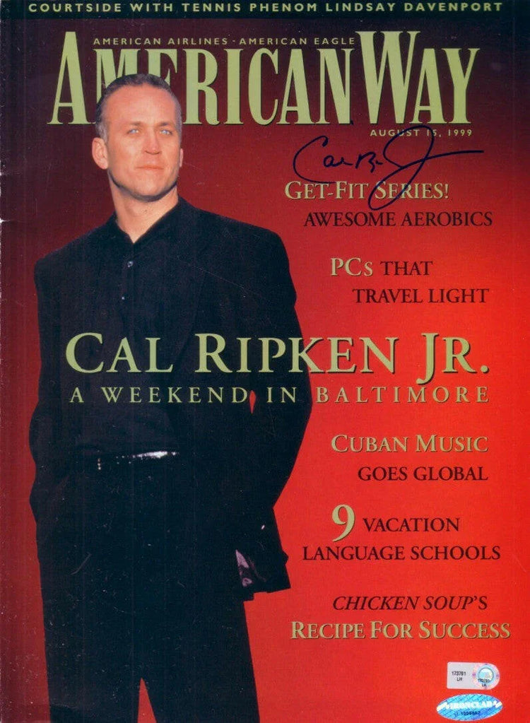 Cal Ripken autographed 1999 American Way magazine (Ironclad) - AutographsForSale.com