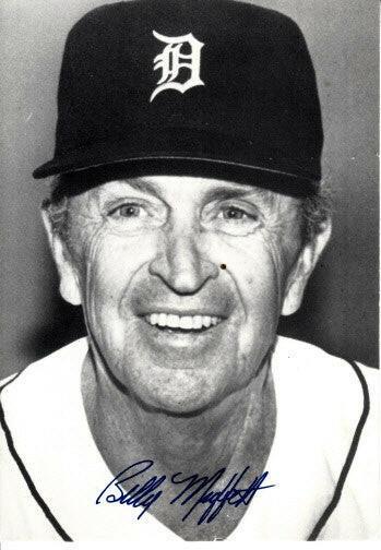 Billy Muffett signed Detroit Tigers black & white photo card - AutographsForSale.com