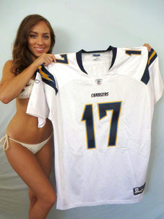 Philip Rivers SD Chargers 2007 to 2011 Reebok game model jersey - AutographsForSale.com