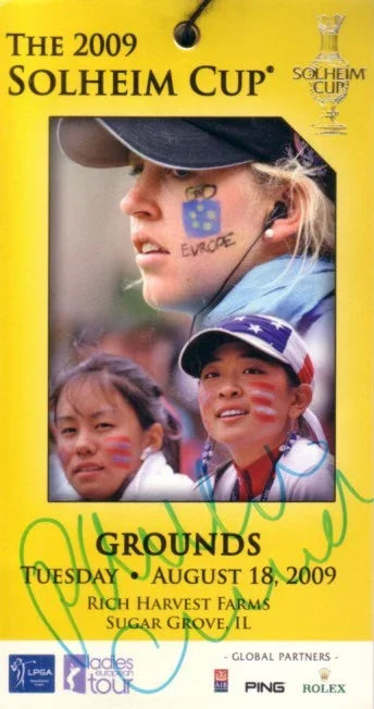 Paula Creamer autographed 2009 Solheim Cup golf ticket - AutographsForSale.com