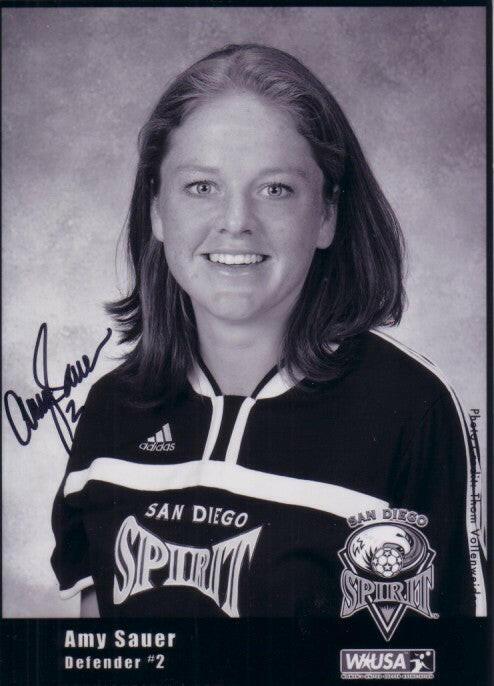 Amy Sauer autographed WUSA San Diego Spirit 5x7 photo - AutographsForSale.com