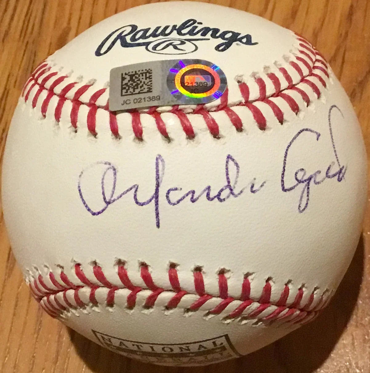 Orlando Cepeda signed Rawlings Hall of Fame baseball SF Giants St Louis Cardinals - AutographsForSale.com