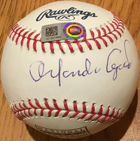 Orlando Cepeda autographed Rawlings Hall of Fame baseball MLB hologram - AutographsForSale.com