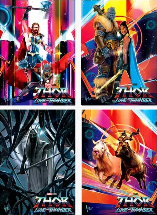 4 Thor Love & Thunder 2022 movie 5x7 cards Chris Hemsworth - AutographsForSale.com