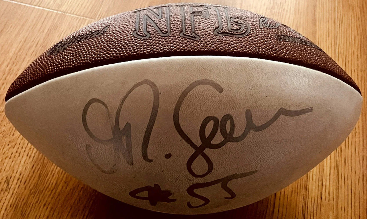 Junior Seau autographed Wilson NFL white panel football JSA Chargers - AutographsForSale.com
