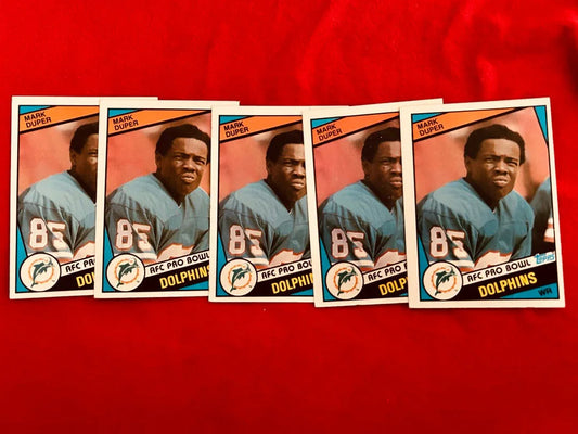 5 Mark Duper Miami Dolphins 1984 Topps Rookie Cards - AutographsForSale.com
