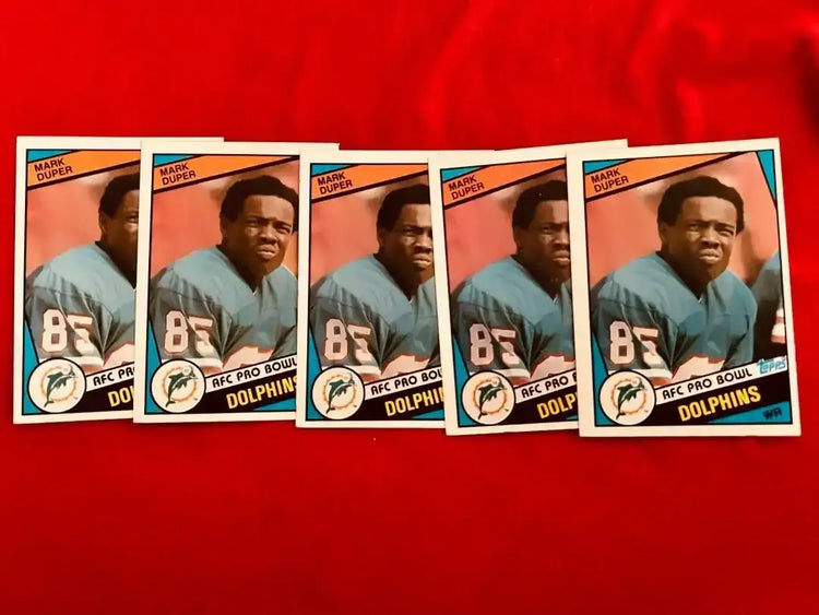5 Mark Duper Miami Dolphins 1984 Topps Rookie Cards - AutographsForSale.com