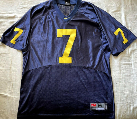 Chad Henne Michigan Wolverines 2004 to 2007 Nike blue size M jersey - AutographsForSale.com