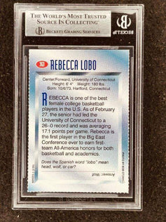 Rebecca Lobo autographed UConn 1995 Sports Illustrated for Kids Rookie Card BAS - AutographsForSale.com