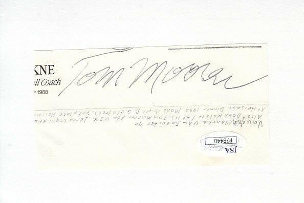 Thomas (Tom) Moorer autograph or cut signature JSA - AutographsForSale.com