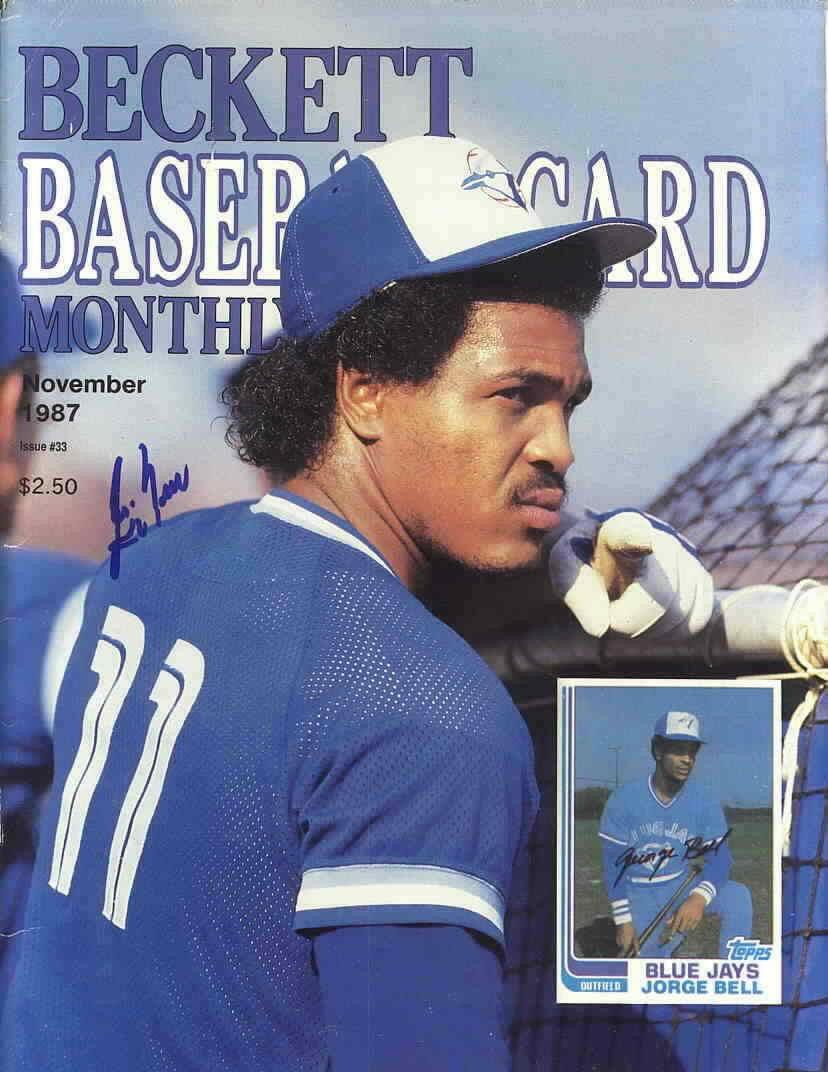 George Bell signed Toronto Blue Jays Beckett Baseball cover - AutographsForSale.com