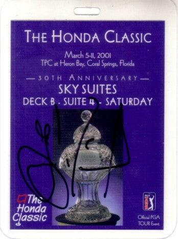 Jesper Parnevik signed 2001 Honda Classic Saturday Badge - AutographsForSale.com
