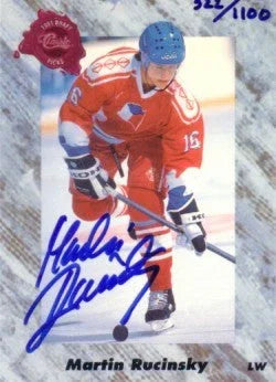 Martin Rucinsky certified autograph 1991 Classic hockey card - AutographsForSale.com