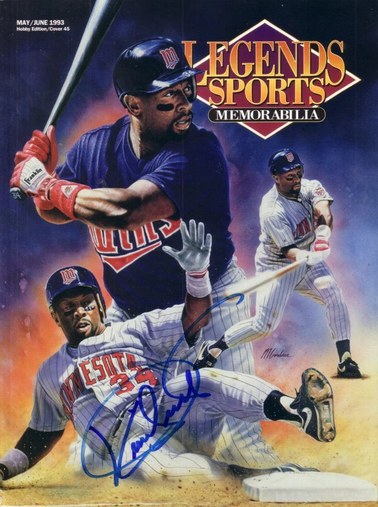 Kirby Puckett autographed Minnesota Twins 1993 Legends magazine cover custom framed JSA - AutographsForSale.com