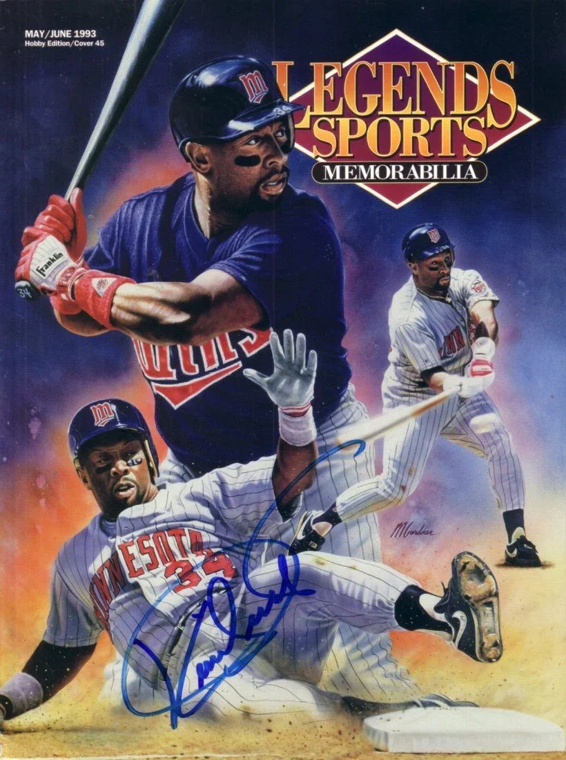 Kirby Puckett autographed Minnesota Twins 1993 Legends magazine cover custom framed JSA - AutographsForSale.com