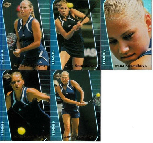 Anna Kournikova 2000 Collector’s Edge set 5 Tennis RCs - AutographsForSale.com