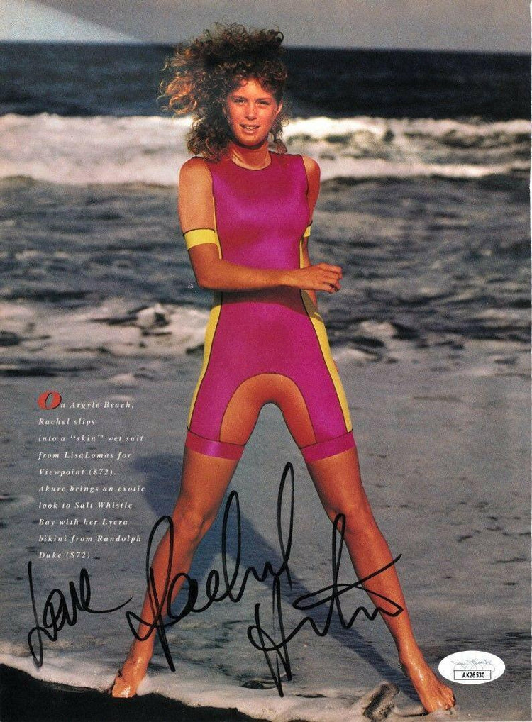 Rachel Hunter signed Sports Illustrated Swimsuit Issue 8x10 photo w/ Love JSA - AutographsForSale.com