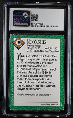 Monica Seles 1990 SI for Kids tennis RC CSG 9 MT - AutographsForSale.com