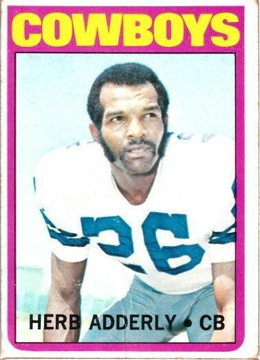 Herb Adderly Dallas Cowboys 1972 Topps card - AutographsForSale.com