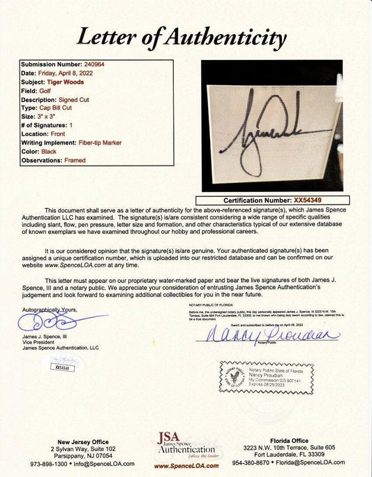 Tiger Woods autograph framed 2019 Masters Champ Sports Illustrated cover JSA - AutographsForSale.com