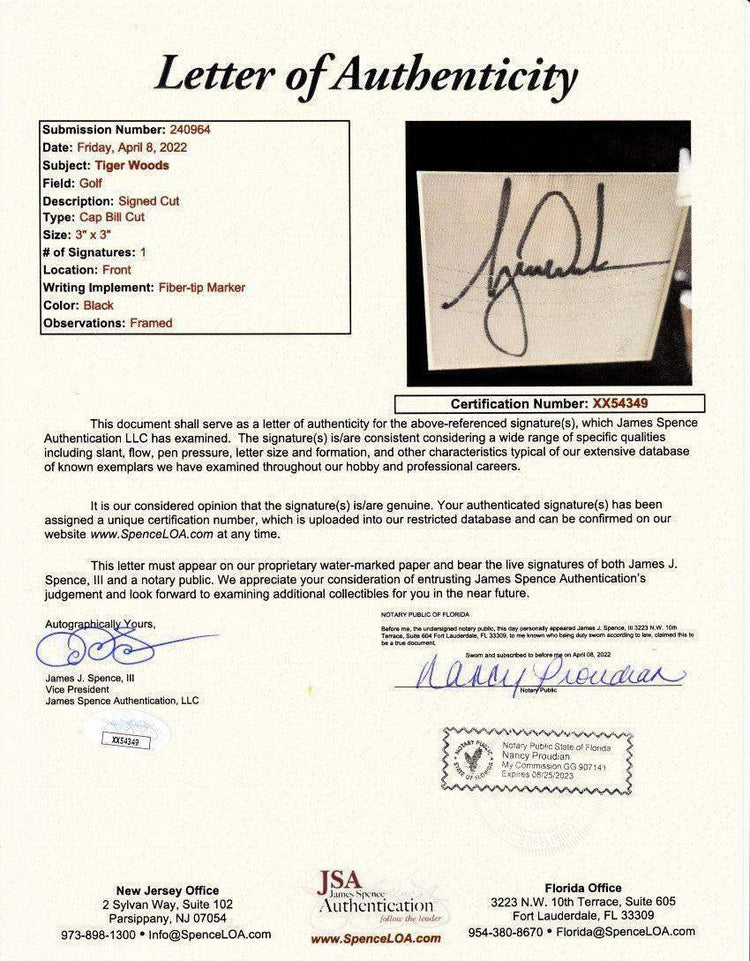 Tiger Woods autograph framed 2019 Masters Champ Sports Illustrated cover JSA - AutographsForSale.com