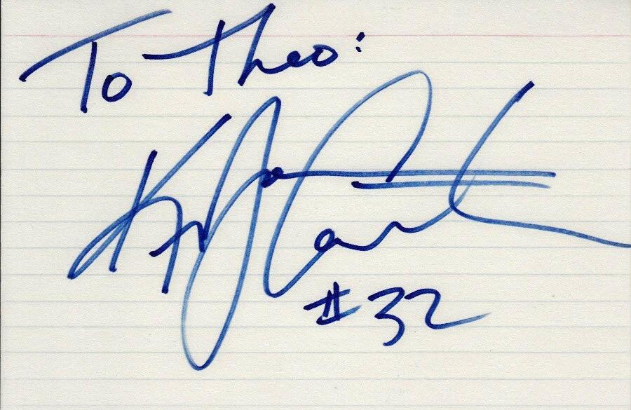 Ki-Jana Carter autographed 4x6 index card Penn State - AutographsForSale.com