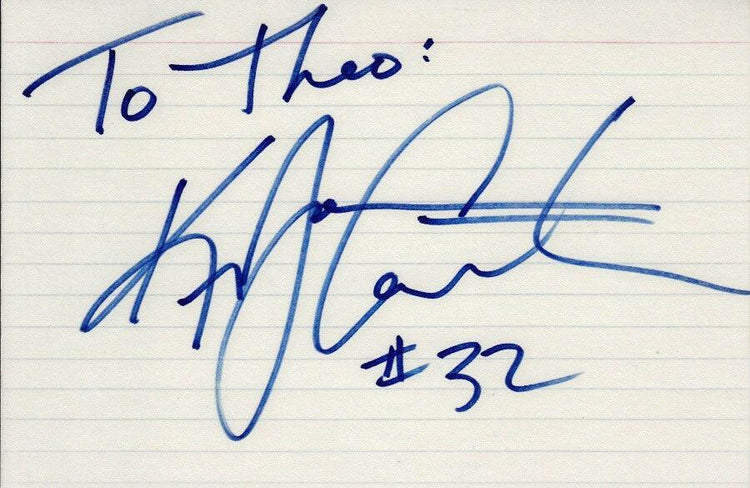 Ki-Jana Carter autographed 4x6 index card Penn State - AutographsForSale.com