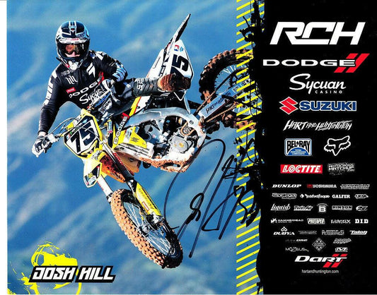 Josh Hill autographed 8x10 motocross supercross photo - AutographsForSale.com