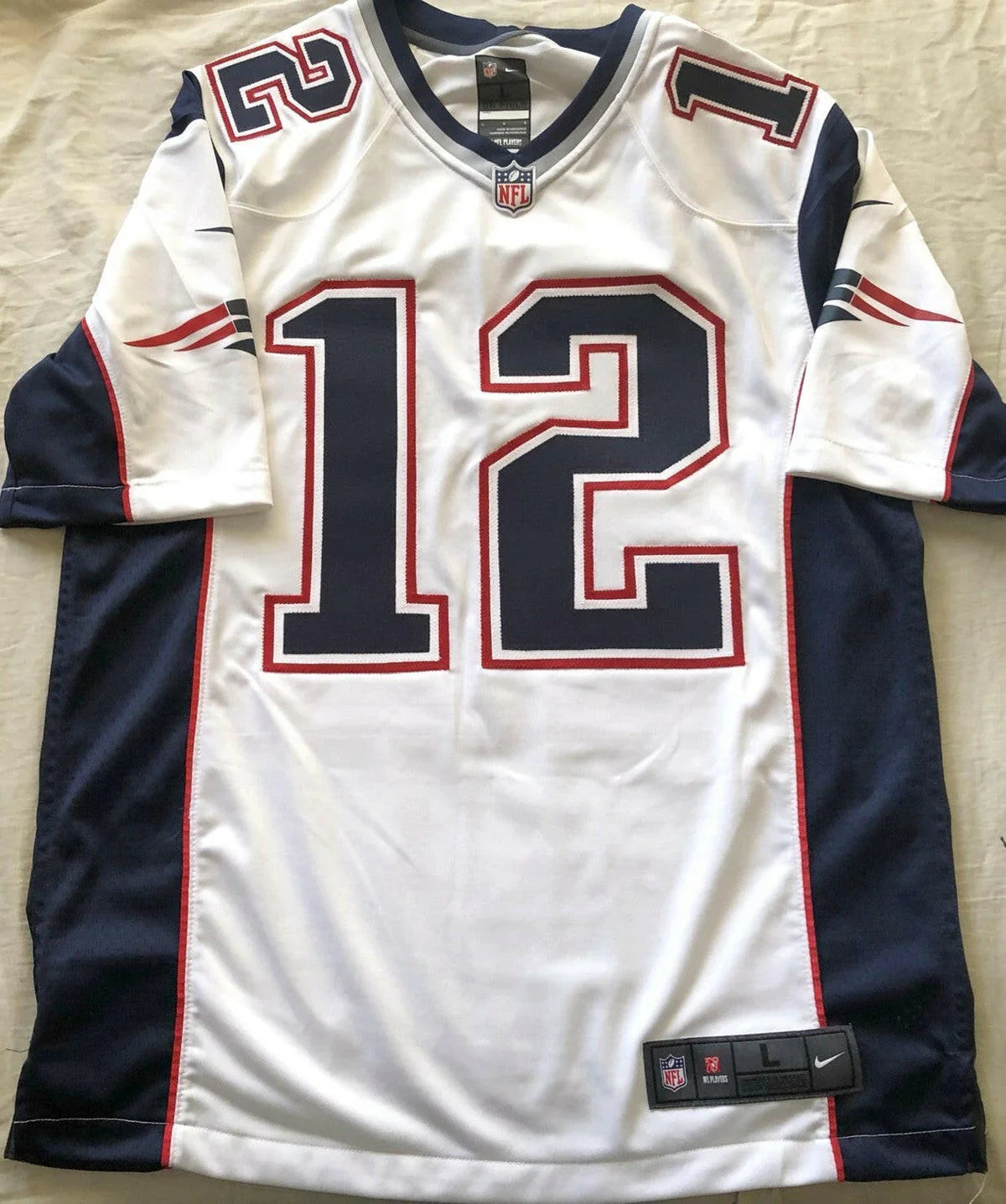 Tom Brady New England Patriots 2012 2013 2014 Nike jersey - AutographsForSale.com