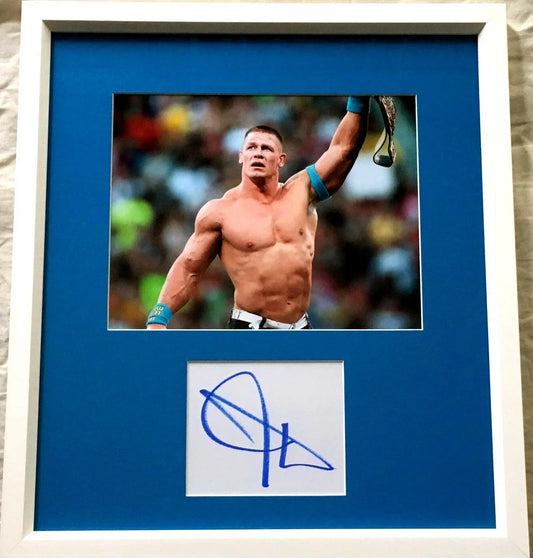 John Cena autograph framed with 8x10 WWE wrestling photo JSA - AutographsForSale.com