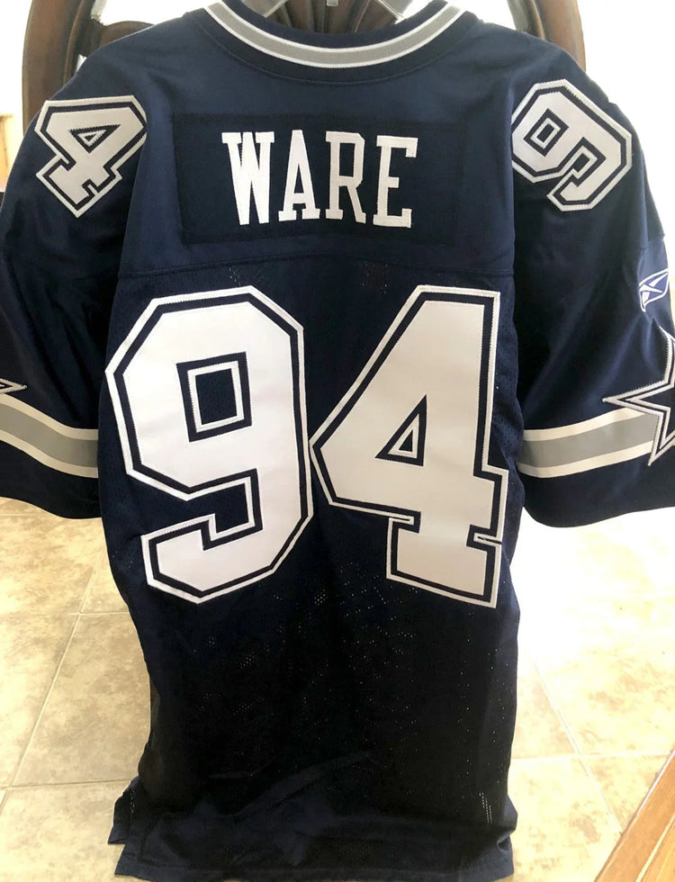 DeMarcus Ware Dallas Cowboys 2005 rookie Reebok game model blue jersey NEW - AutographsForSale.com