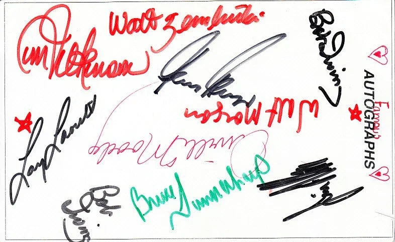 90s golf program page affixed to foamcore signed by 9 (Gary Player Orville Moody) - AutographsForSale.com