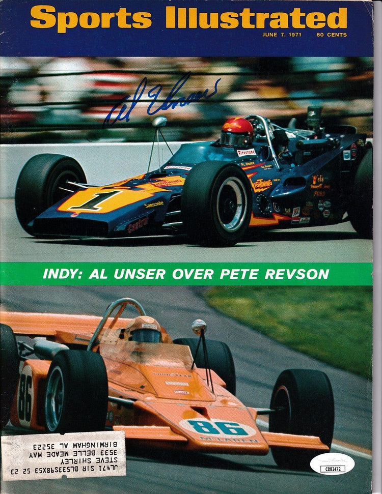 Al Unser Sr signed 1971 Indianapolis 500 Sports Illustrated magazine JSA - AutographsForSale.com