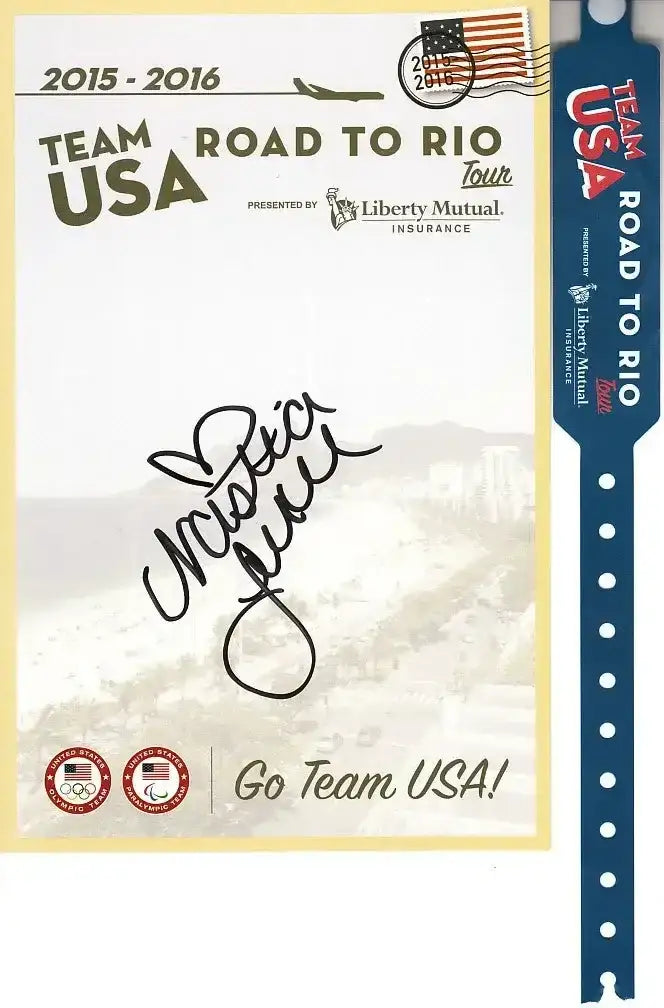 Nastia Liukin signed 2015 2016 US team Road to Rio US Olympic team card - AutographsForSale.com