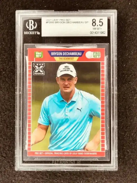 Bryson DeChambeau 2021 Leaf Pro Set Scientist Short Print RC BGS 8.5 - AutographsForSale.com