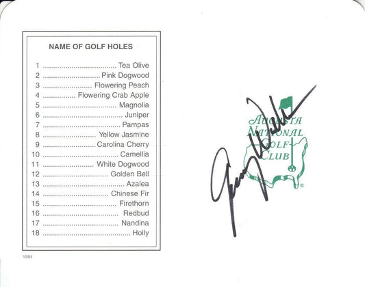 Jimmy Walker autographed Augusta National Masters scorecard - AutographsForSale.com
