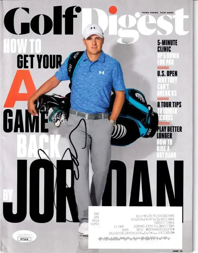 Jordan Spieth autographed 2016 Golf Digest magazine JSA - AutographsForSale.com